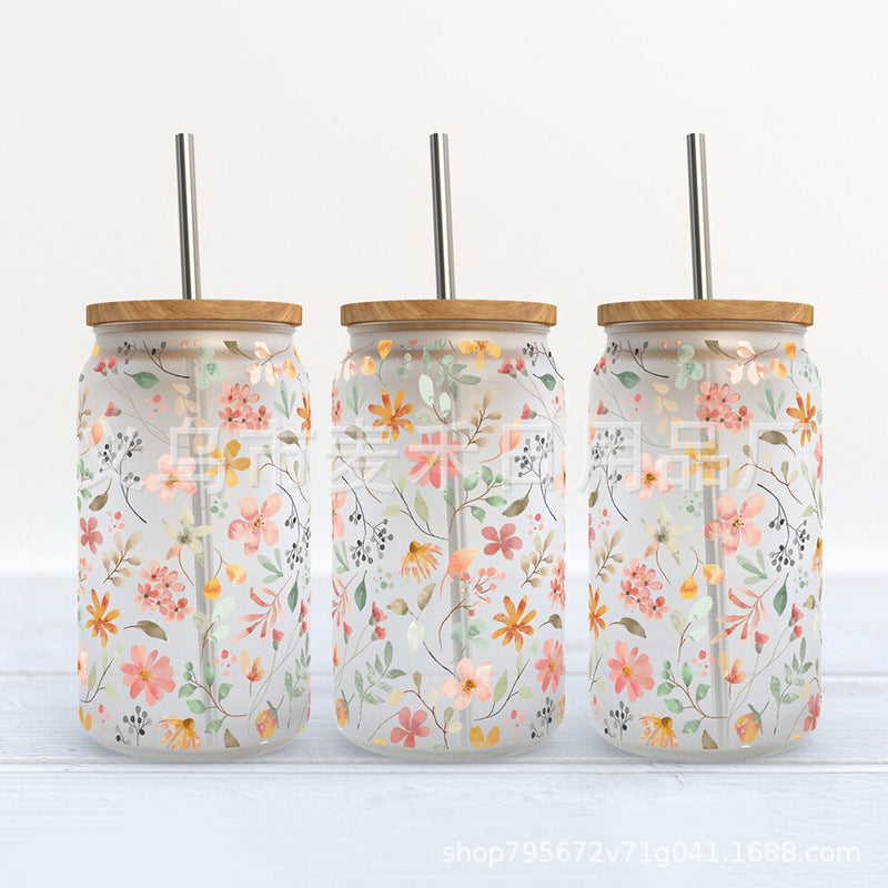 Wholesale Flower UV DTF Transfer Crystal Cup Sticker